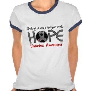 Cure Begins With Hope 5 Diabetes T shirt