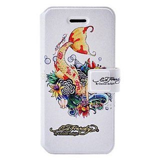 Fashion Fishtail Pattern Leather Case with Holder & Card Slots for iPhone 5/5S  Cell Phone Carrying Cases  Sports & Outdoors
