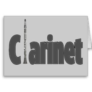 Clarinet   Orchestra Marching Band Instrument Greeting Cards