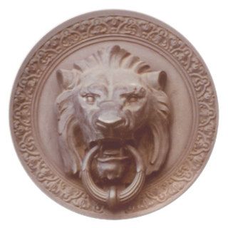 Plate   Lion's head door knocker