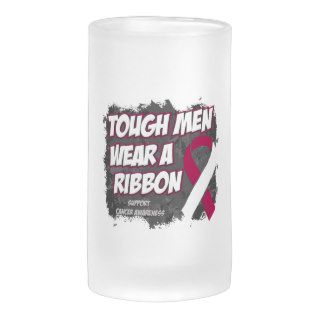 Throat Cancer Tough Men Wear A Ribbon Mug