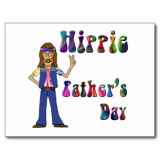 Hippie Father's Day Post Card
