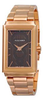 Azzaro Men's AZ2061.52HM.000 Legand Rectangular Rose PVD Brown Dial Watch Azzaro Watches