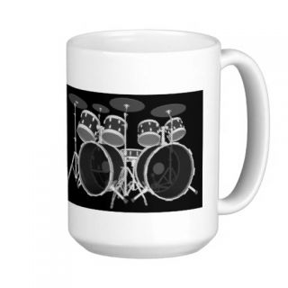 Drum Set (black & white)   Coffee Mug