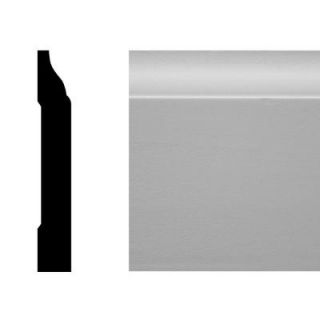 CMPC LWM 634 7/16 in. x 3 in. Pine Primed Finger Jointed Base Moulding 256283