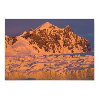 frozen glacial mountain landscape along the photographic print