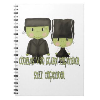 Mr. & Mrs. Franken Monster Funny Halloween Design Notebook