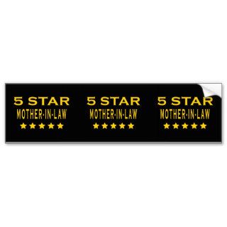 Funny Cool Gifts  Five Star Mother in Law Bumper Sticker