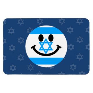 Israeli flag smiley face flexible magnets
