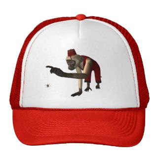 3D Hurdy Gurdy Monkey & Spider   Color Hats