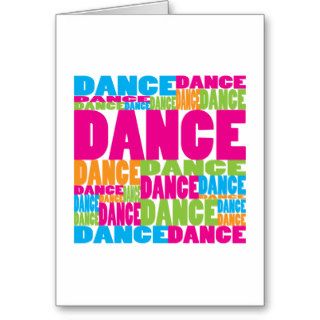 Colorful Dance Greeting Cards