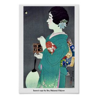 Insect cage by Ito, Shinsui Ukiyoe Print