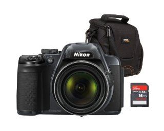Nikon COOLPIX P520 18.1 MP CMOS Digital Camera (Dark Grey) with Camera Case and 16 GB Memory Card  Camera & Photo