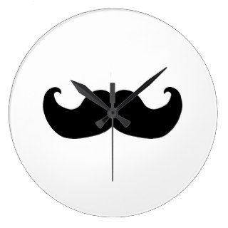 Black Mustache Clock