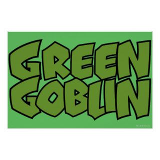 Green Goblin Logo   Marvel Comics Retro Print