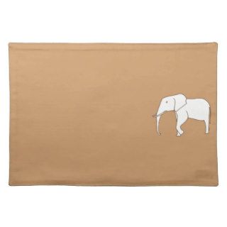 Elephant Outline Drawing Coloring Placemats