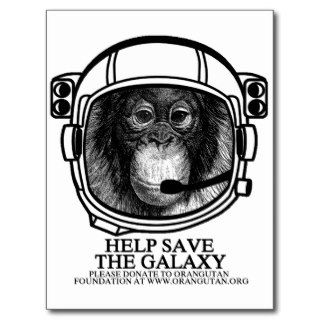 Orangutan Astronaut   Save The Galaxy Postcards