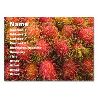 Rambutan Tropical Fruit Business Card Templates