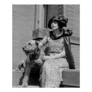 Woman with Dog, 1920s Posters