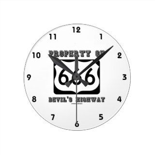 Property Of Devil's Highway (Route 666) Round Wallclock
