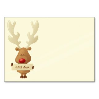 Reindeer Christmas gift tag Business Card Templates
