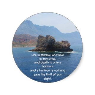 Inspirational Grieving Quote for Healing Round Stickers
