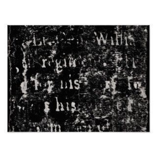 Vintage Parchment Antique Text Template Blank Poster