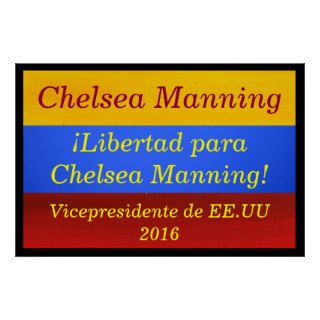Chelsea Manning   Vicepresidente EE.UU 2016 Poster