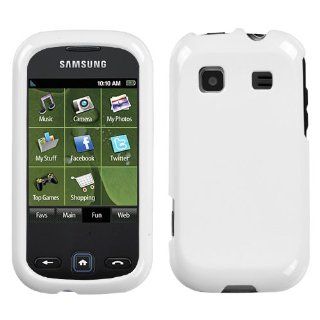 Hard Protector Skin Cover Cell Phone Case for SAMSUNG Trender SPH M380 Sprint   White Cell Phones & Accessories