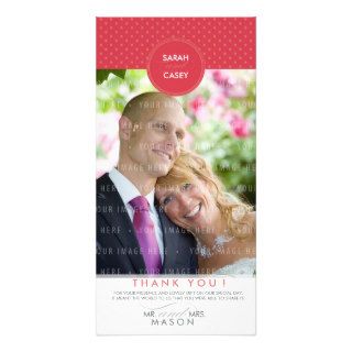 PHOTO WEDDING THANK YOU  mod spot 6 Photo Cards