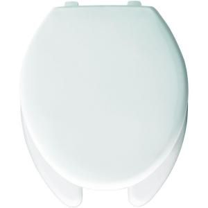 Church Self Sustaining Elongated Open Front Toilet Seat in White 293SS 000