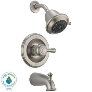 Delta Leland 1 Handle 3 Spray Tub and Shower Faucet Trim Kit in Stainless (Valve Not Included) T14478 SSSHCCER