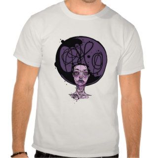 Afro Purple Girl T Shirt
