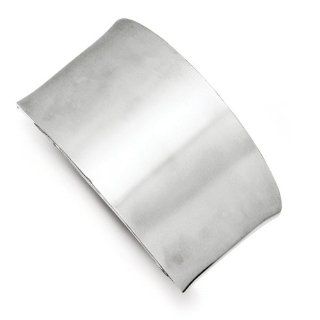 Sterling Silver Brushed Cuff Bangle Jewelry