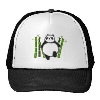 Cute panda ink drawing mesh hat