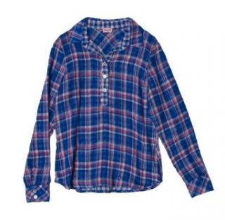 Splendid Girl Double Cloth Electric Plaid Collar Top (size 10) Clothing