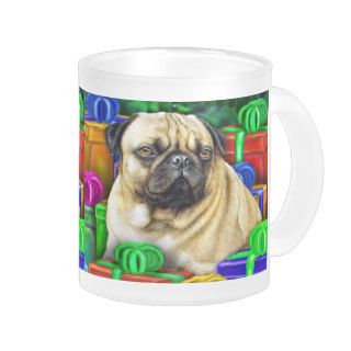 Chinese Pug Christmas Open Gifts NOW Mugs