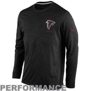 Atlanta Falcon Clothing  Nike Atlanta Falcons Legend Elite Logo Performance Long Sleeve T Shirt   Black  Sports Fan T Shirts  Sports & Outdoors