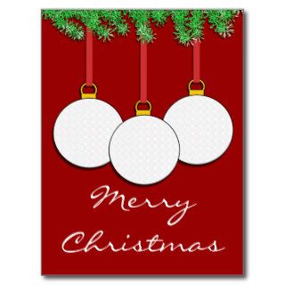 Christmas Golf Postcard