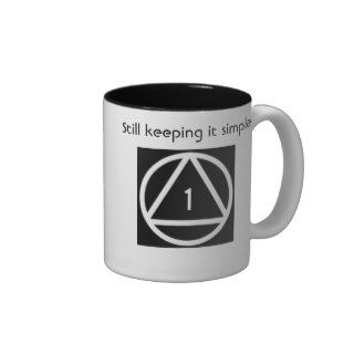 1 Year Sober Clean AA   You can even personalize Mugs