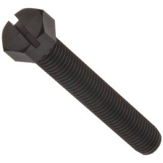 Nylon 6/6 Hex Bolt, Plain Finish, Black, Hex Head, Slotted Drive, 50mm Length, Fully Threaded, M8 1.25 Metric Coarse Threads, Made in US (Pack of 100) Cap Screws And Hex Bolts