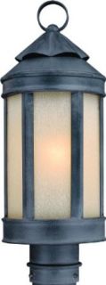 Troy Lighting Andersons Forge Iron 1 Light Post Lantern   Outdoor Post Lights  