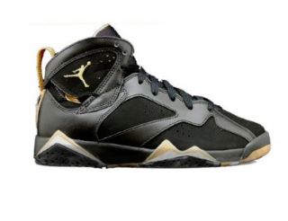 Air Jordan 7 Retro (Black/Metallic Gold Sail) Golden Moments (5Y GS) Shoes