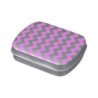 Pink and White Zigzag Jelly Belly Tin