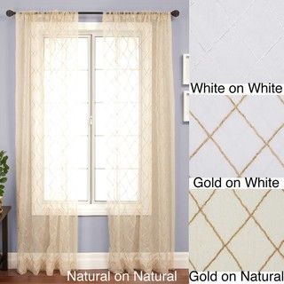 Serafino Rod Pocket 120 inch Panel Sheer Curtains
