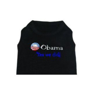 Obama Yes We Did Political Rhinestone Dog T Shirt Size XS  Pet Shirts 
