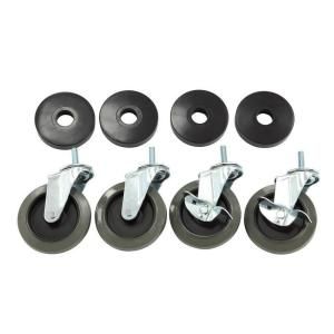 HDX 4 in. Industrial Casters with Bumper (4 Pack) 30260PS YOW