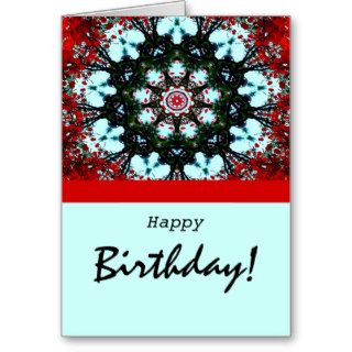 Happy Birthday Kaleidoscope design Greeting Card