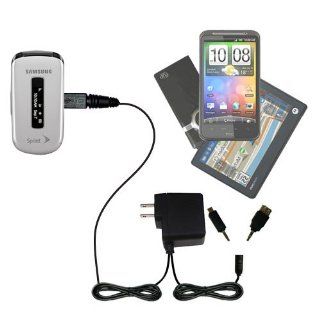 Gomadic Multi Port AC Home Wall Charger designed for the Samsung SPH M240   Uses TipExchange to charge up to two devices at once Electronics