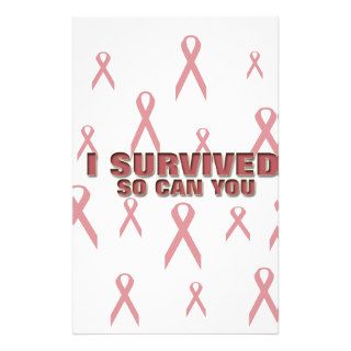 Breast Cancer Survivor Customized Stationery